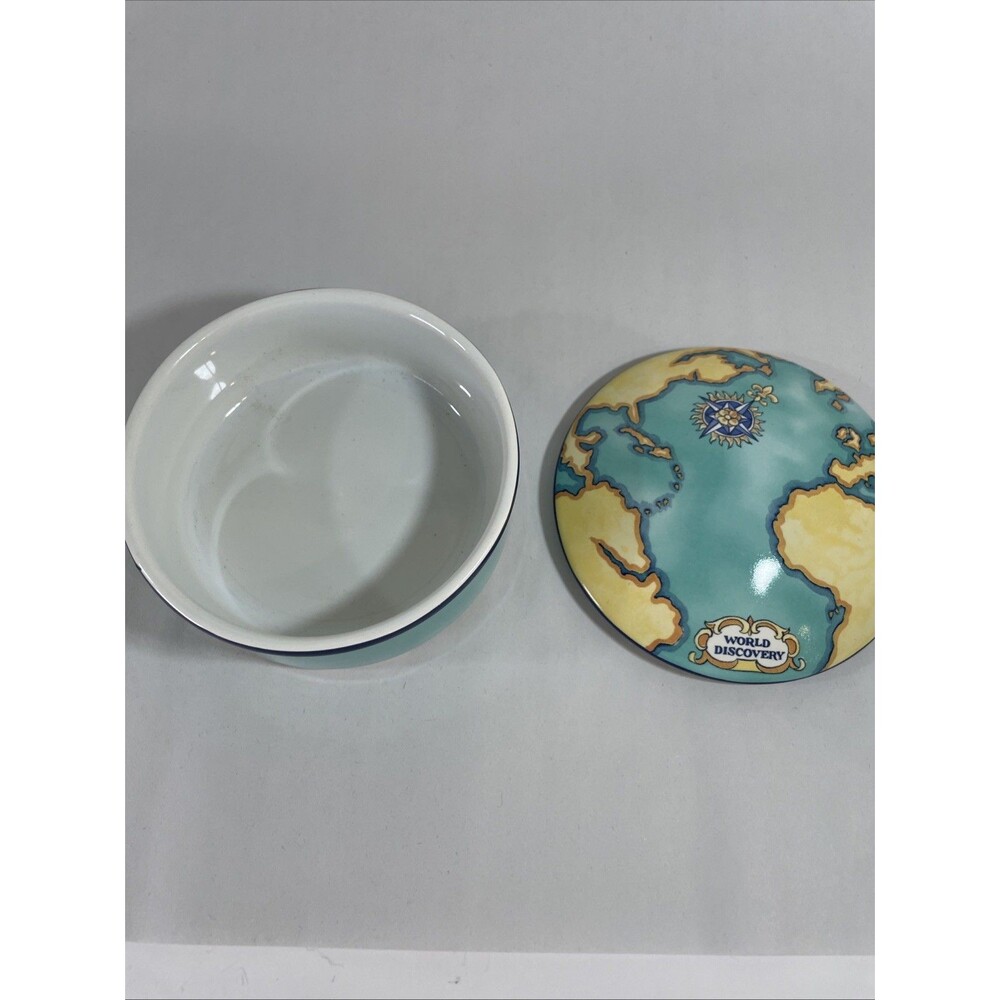 Tiffany & Co Tauck World Discovery Porcelain Trinket Dresser Box - Picture 2 of 3